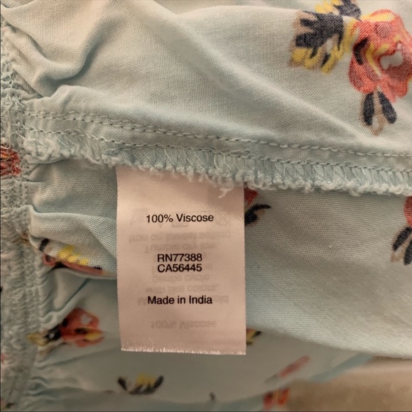 J Crew  Faux-Wrap dress Roses Print Blue2 #J4556 - Picture 8 of 8